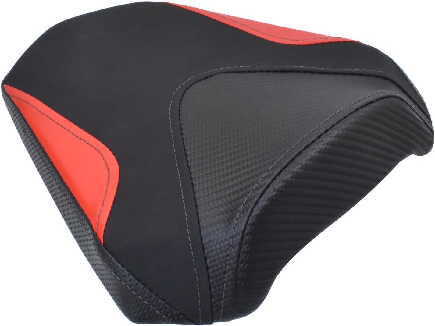Upgrade Motorbike Seat Pad Comfortable Touring Front Rider Rear Passenger Seat Pad Cushion Cover Compatible for Ho&nd&a CBR500R CB500F CBR400R 2019-2022 (Rear-red)