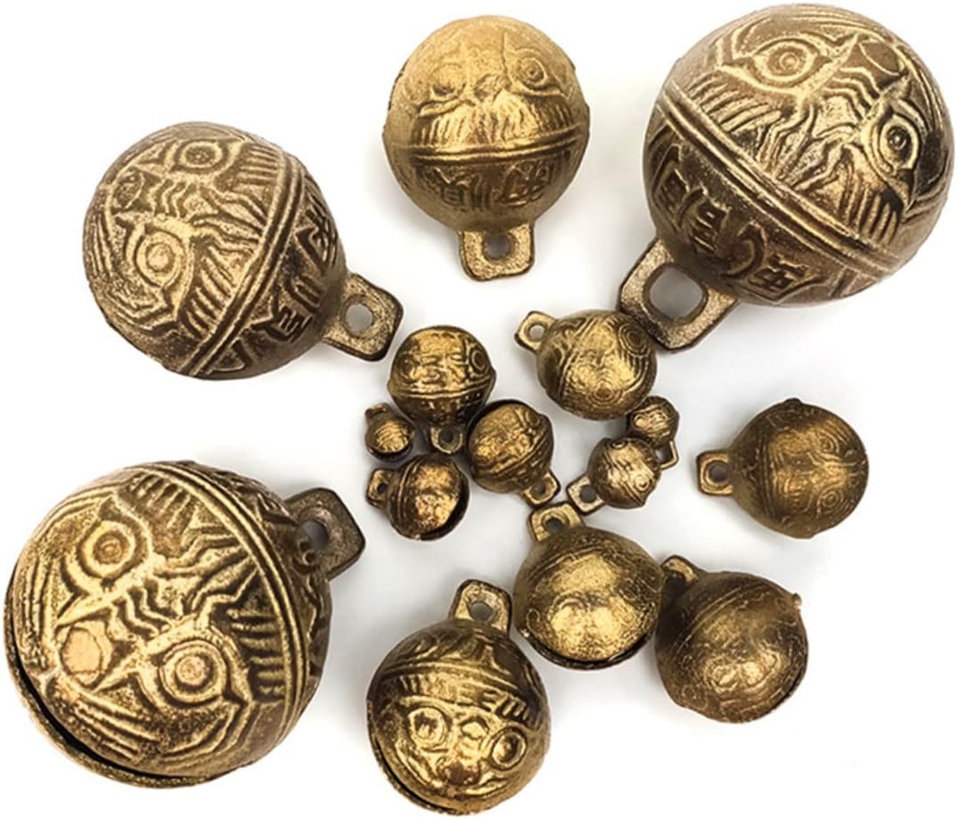 90 Pcs Small Bells for Crafts Jingle Bell Crafts Supplies for Making Wind Metal Bells for Crafts Rose Tiny Bells Witch Bells Gingle DIY Brass Bells Jingle Bells Coat Hanger Mini