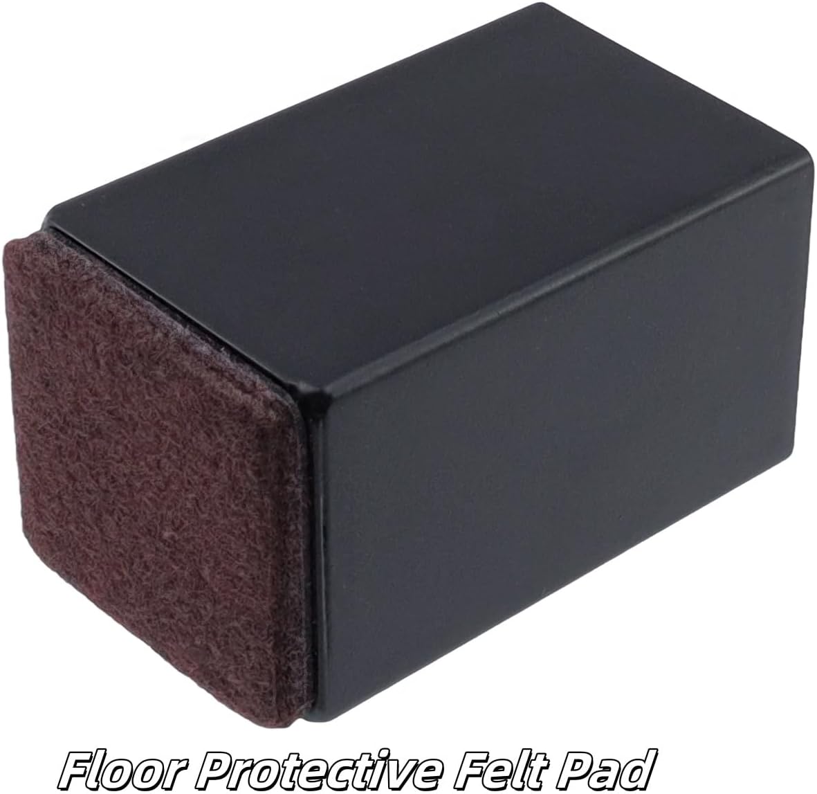 Square Steel Furniture Riser 4Pcs Black, 1.97-2.75 Inch Rising Height, Fit 1.5 Inch Leg, Supports 4000 lbs Heavy Duty Furniture Feet Lifter with Felt Pad for Under Bed Storage Desk Sofa Chair