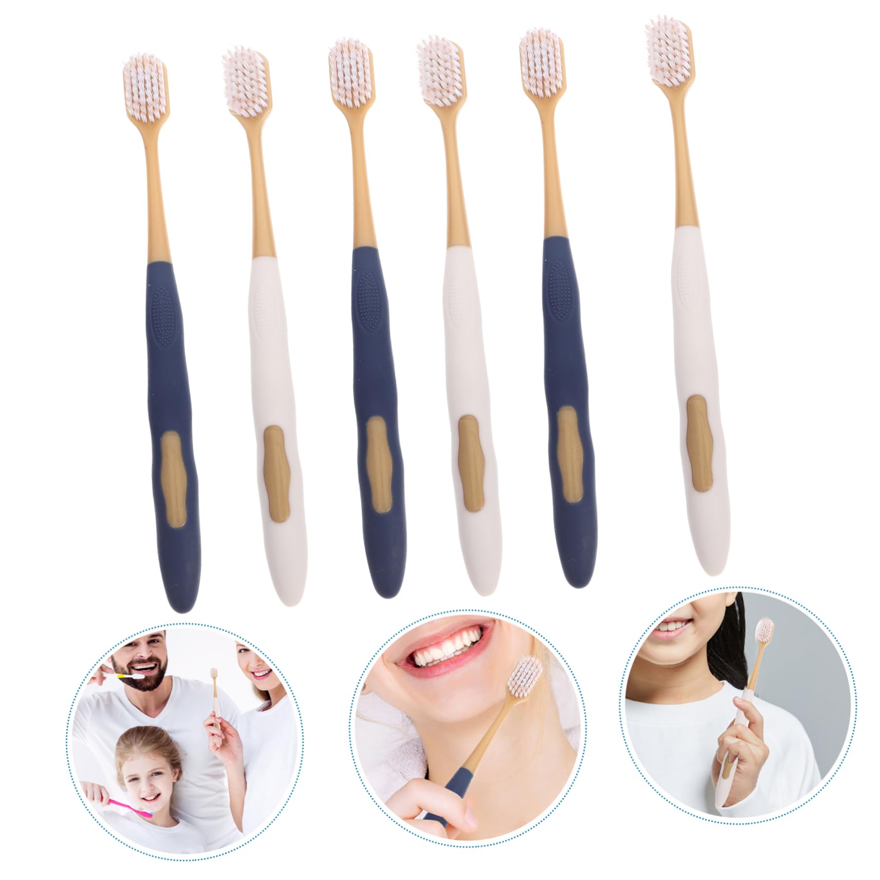 ORFOFE 36pezzi Spazzolini Ergonomici Per Adulti Da Setole Morbide Per Pulizia Profonda Per Uso Domestico e Igiene Orale Quotidiana