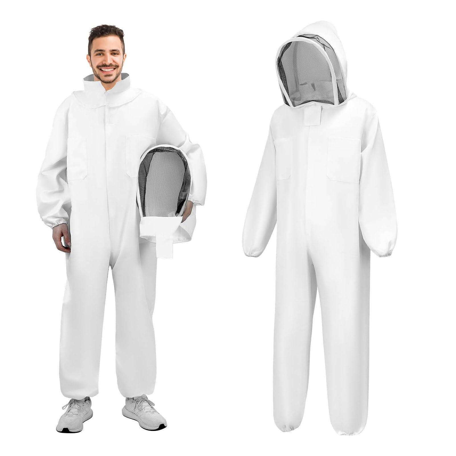 Beekeeper Kombinezon ochronny dla pszczelarza, kombinezon dla pszczelarza, kombinezon dla pszczelarza, kombinezon dla pszczelarza, kombinezon dla mężczyzn i kobiet (XXL)