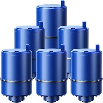 Replacement 6 Pack Water Filter, for PUR and PUR Plus Faucet Systems Featuring Coconut Activated Carbon for Absorption of Heavy Metals