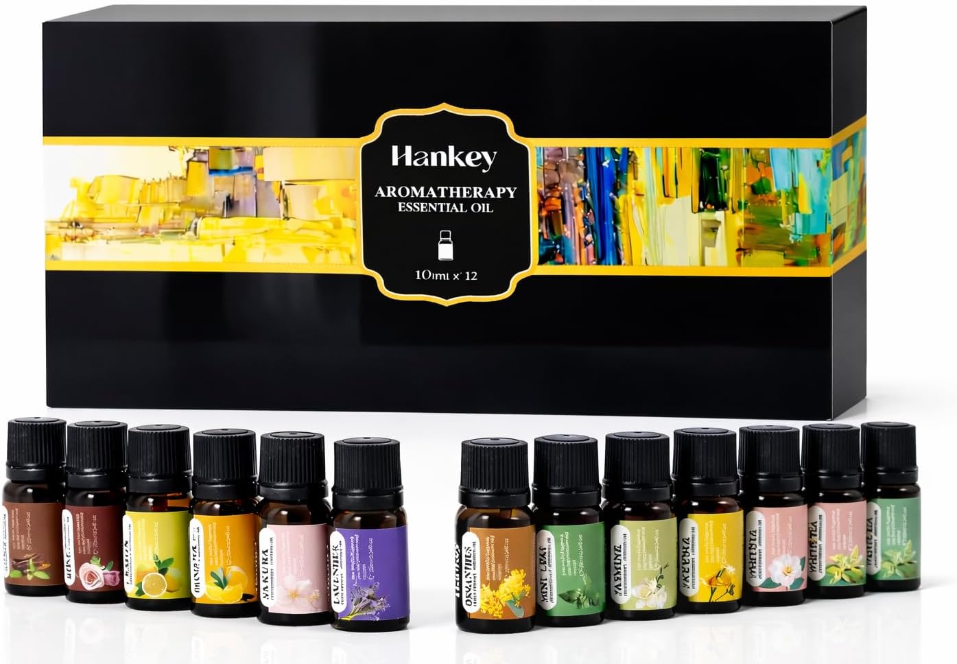 12 Pack Essential Oils Gift Set, Premium Fragrance Essential Oils for Diffuser, Air Purifier, Humidifiers, Essential Oil Scent Aromatherapy Oils for Relaxation, Travel, Sleep & Mood, 10ml / 0.34fl.oz