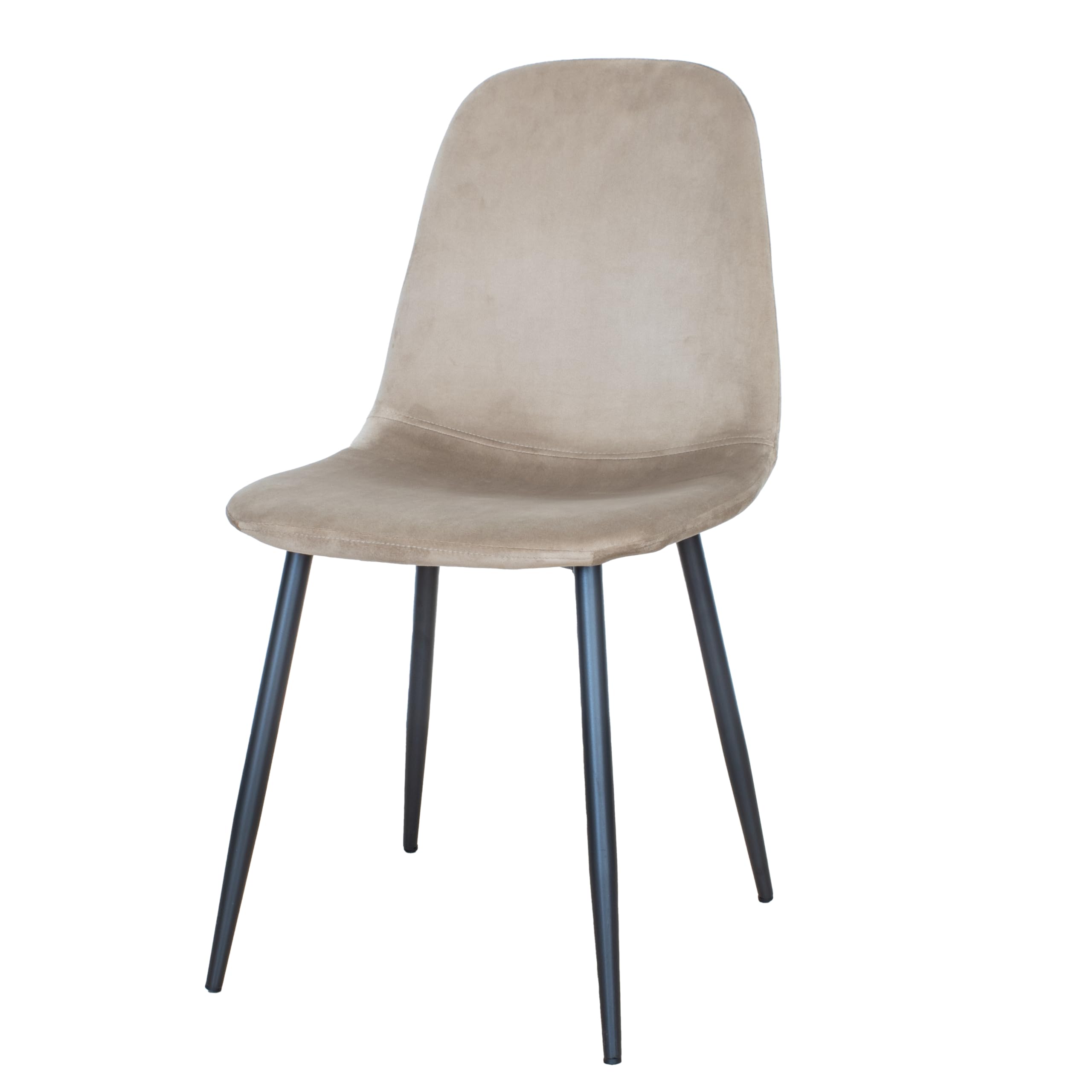 GARDENIA Sedia Cucina Soggiorno Moderna in Vellutino Becky Beige 1 Pezzo