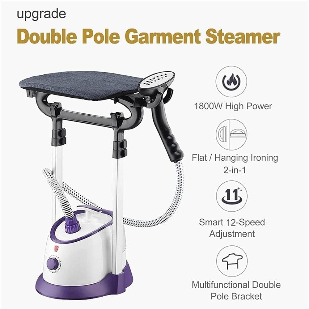 Vertical Garment Steamer 1800W Professional Vertical Garment, Clothes Steamer for Commercial 35S Quick Wrinkle Removalwith, Handheld Garment Steamer Clothes Steam Iron with Ironing Board