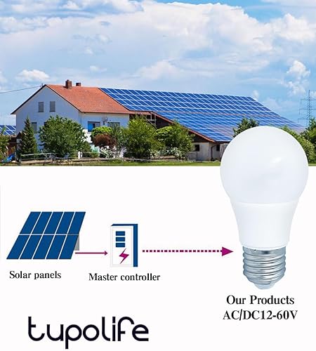 Miniatura 3 de Bombilla LED de 12 V, equivalente a 4 W, equivalente a 40 W, bombillas de bajo voltaje ACDC 12-60V blanco cálido 3000K 400lm, lámpara A15 E26,