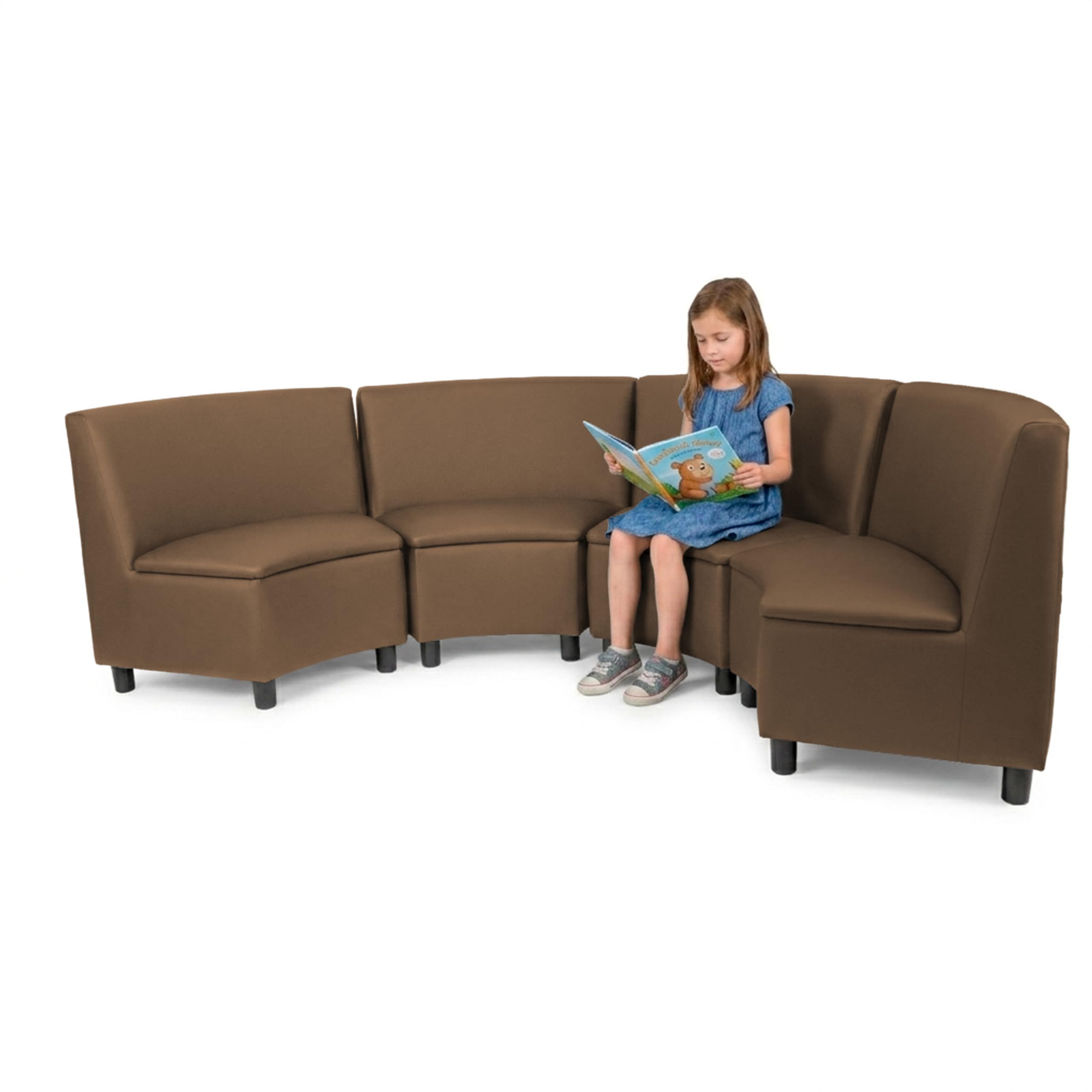 FDP Kid Comfort Collective Modular Wedge Chairs, 4-Pack - Chocolate