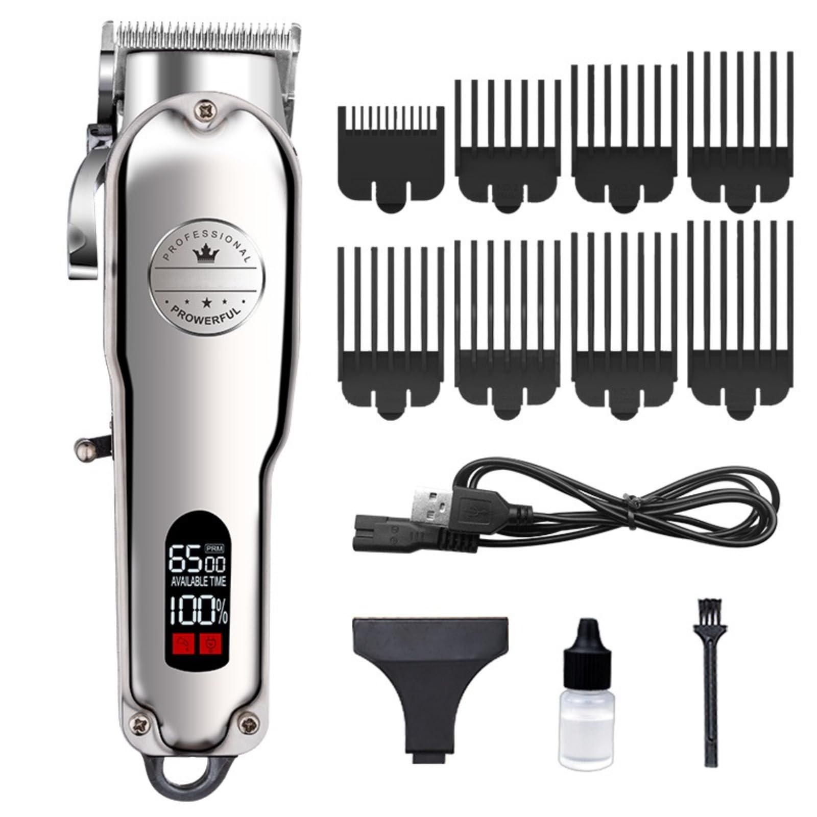 Oryzon ProTrim 2.0 – Präzise Edelstahlklingen und kraftvoller Motor, Haarschneidemaschine, Haarschneider Herren Drahtlos und tragbar(C99-USB)