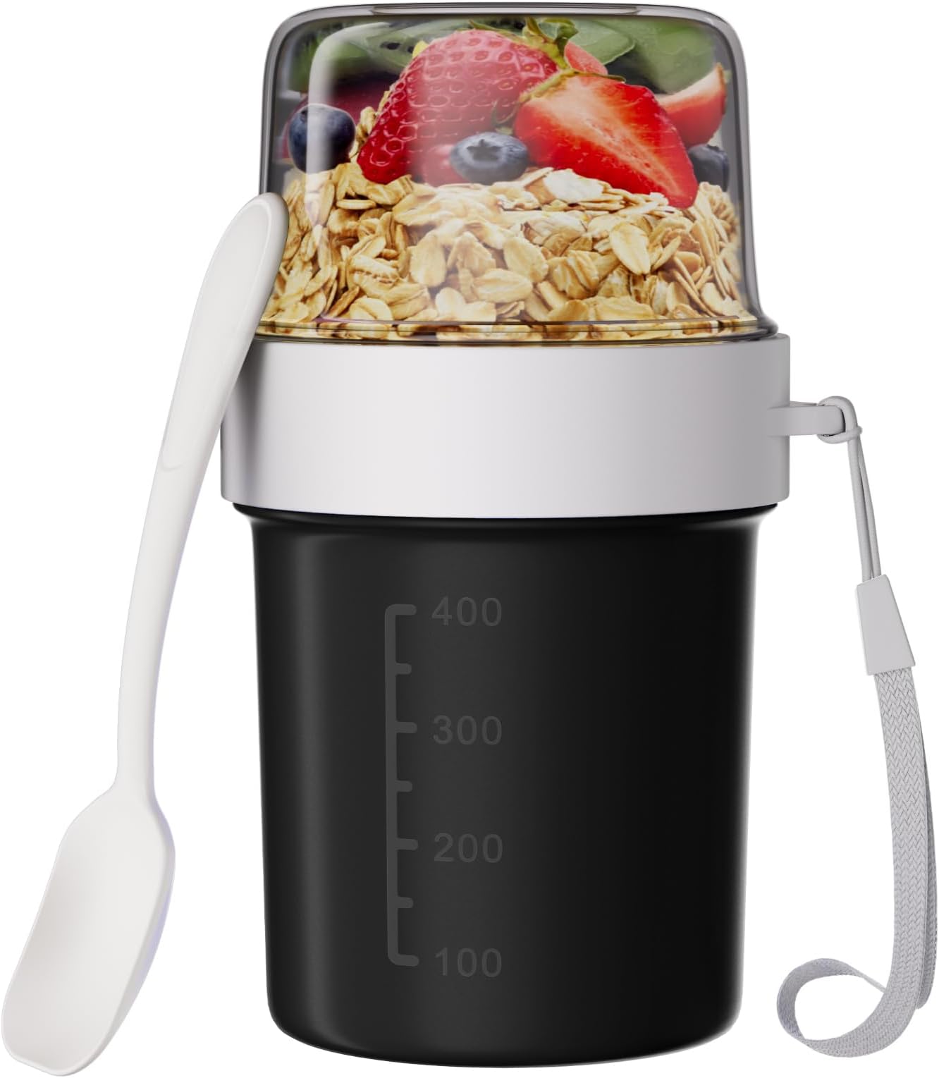 Culinavog Müslibecher To Go 700ml - Auslaufsicherer Frühstücksbecher Mit Löffel BPA-frei