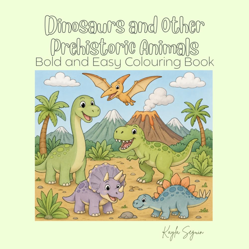 Dinosaurs and Other Prehistoric Animals: Coloring Book