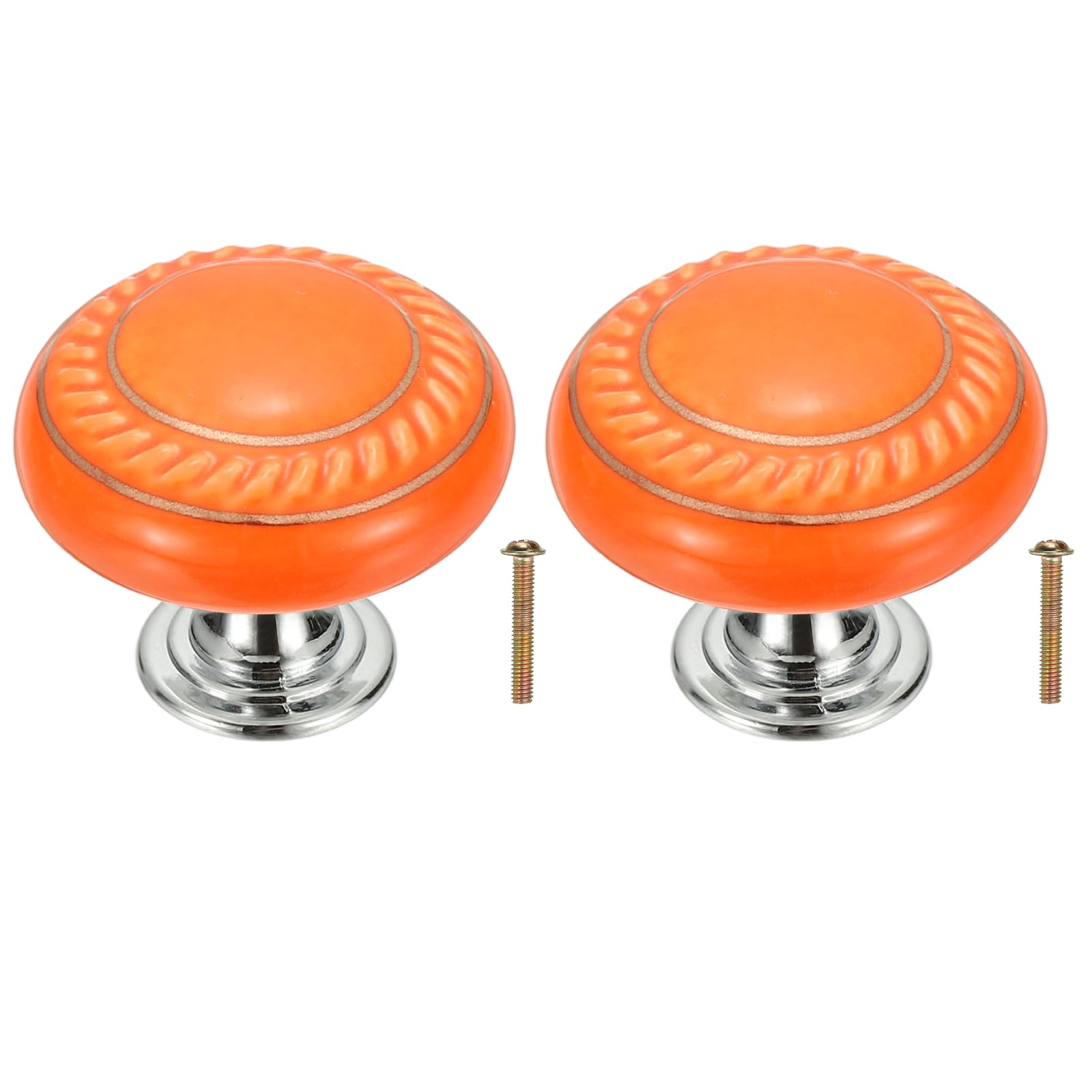 Bouton d'armoire en céramique orange pour rafraîchir vos placards de cuisine