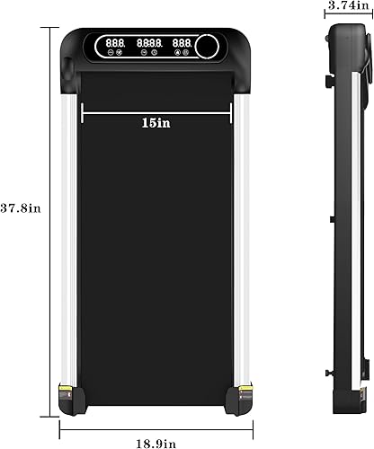 Miniatura 14 de Under Desk Treadmill for Home Small, 2.5HP Portable Electric Treadmills for Small Space, Home Small Treadmill with Remote Control, Compact Walking