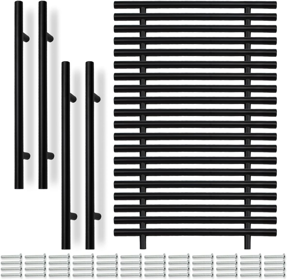 Maniglie Per Mobili Nero Acciaio - 2 Pezzi | Distanza Fori 256mm Per Cucina E Armadi - Foto 8