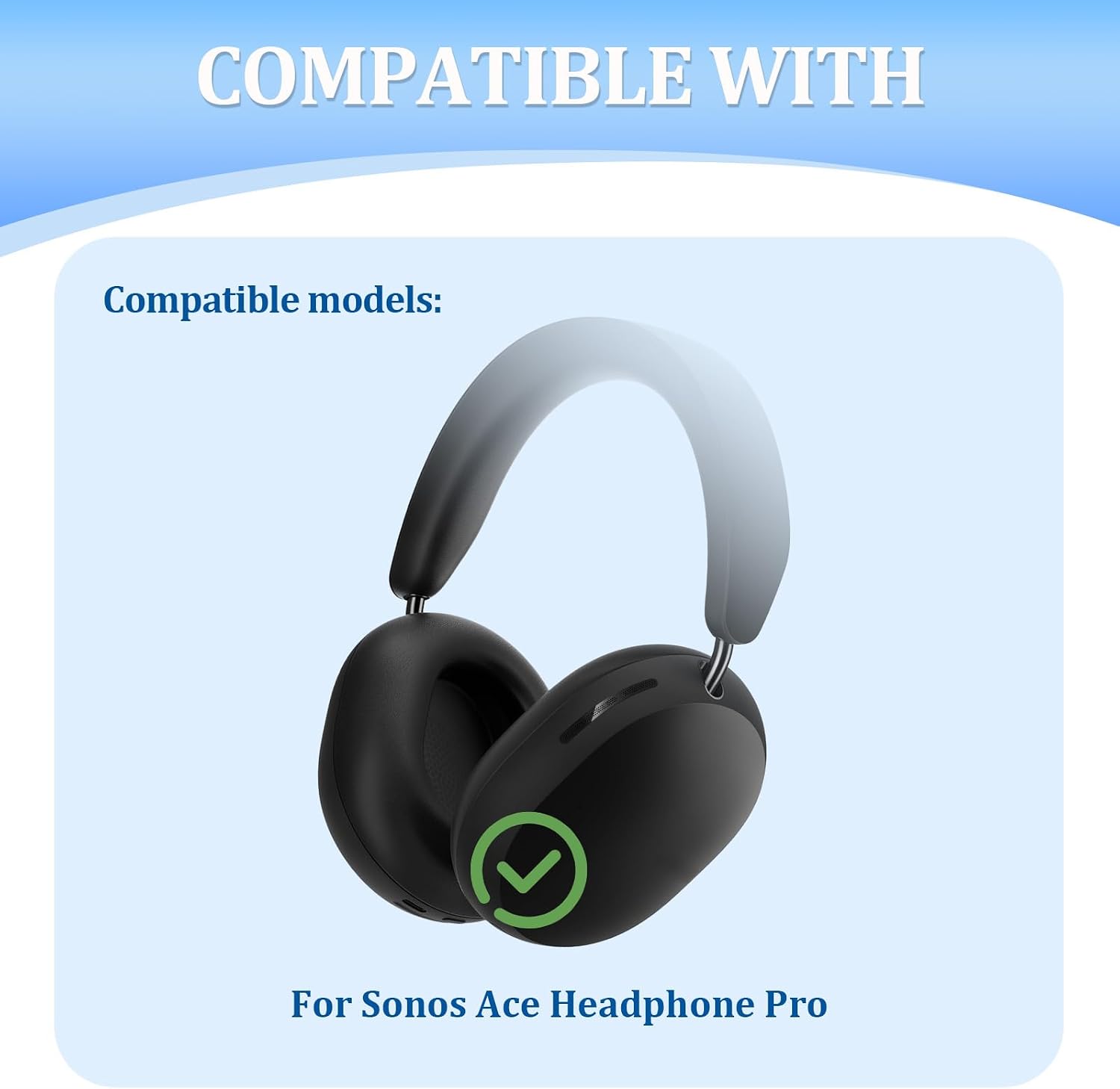 Silicone Sweat Ear Covers Headband Cover for SNOS ACE Headphones Accessories, Soft Earpad Covers Case Cover Protector Sweatproof & Easy to Clean -Pink image 2
