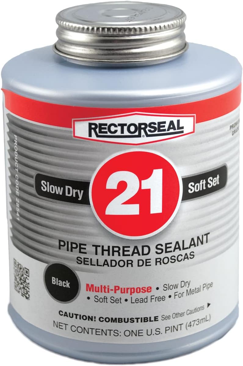 Rectorseal 28541 Pint Brush Top No.21 Black Jack Pipe
