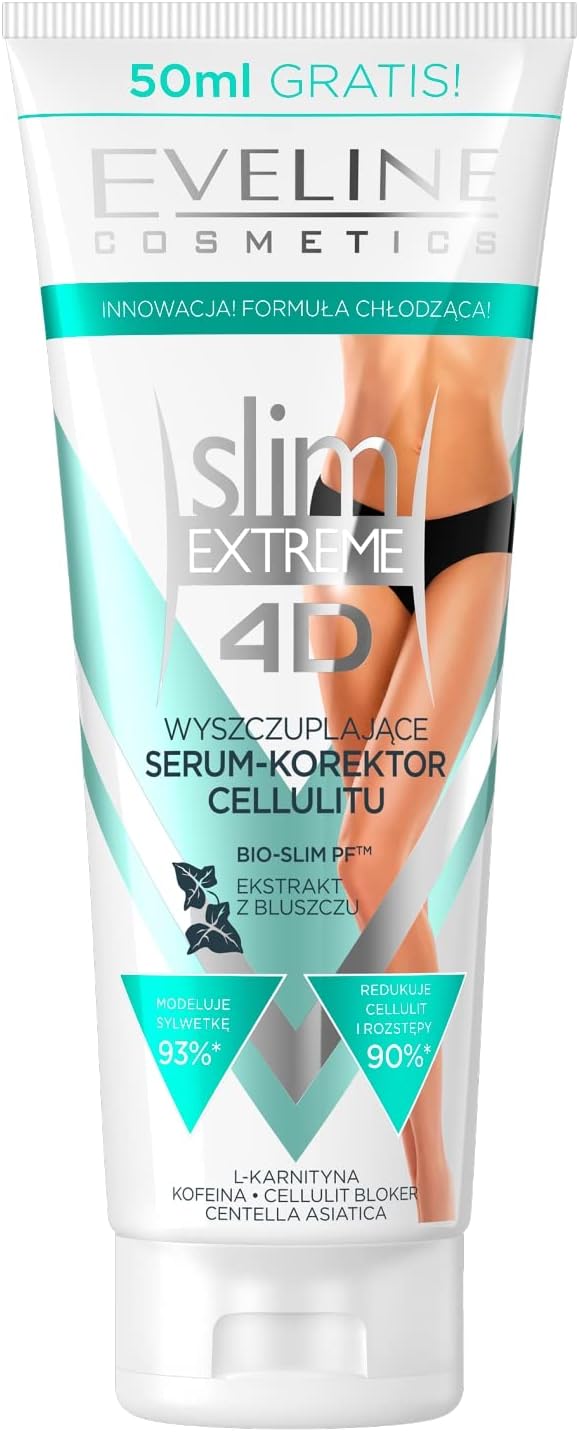 SERUM 4D ANTI-CELLULITE model 93% marks 90% bio slim,كريم ايفينلاين كوزماتيكس سليم اكستريم 3 دي للتنحيف المكثف + سيروم مضاد للسيلوليت لشد البشرة ، 250 مل,.. 50ml free, invovntion cooling formula
