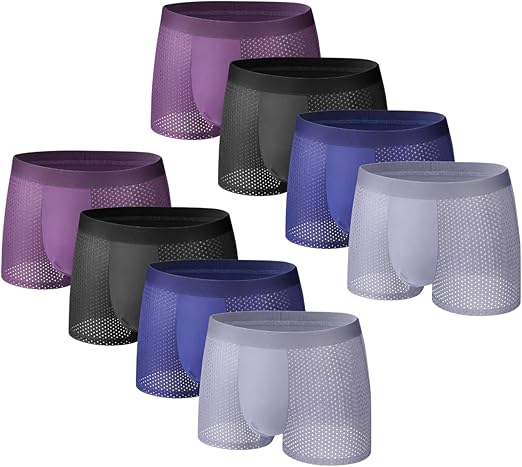 Boxhero [2025 Upgrade Bamboo Boxer Briefs- Breathable Mens Underwear, Built-in with 3D Pouch Comfortable Underwear for Men