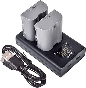 Batteria Nikon D90 D300 2 Batterie EN-EL3E Con Caricatore LCD Per Nikon - 2400mAh Per D50, D70, D300, Etc. Batteria 2400mah Nikon - Foto 9