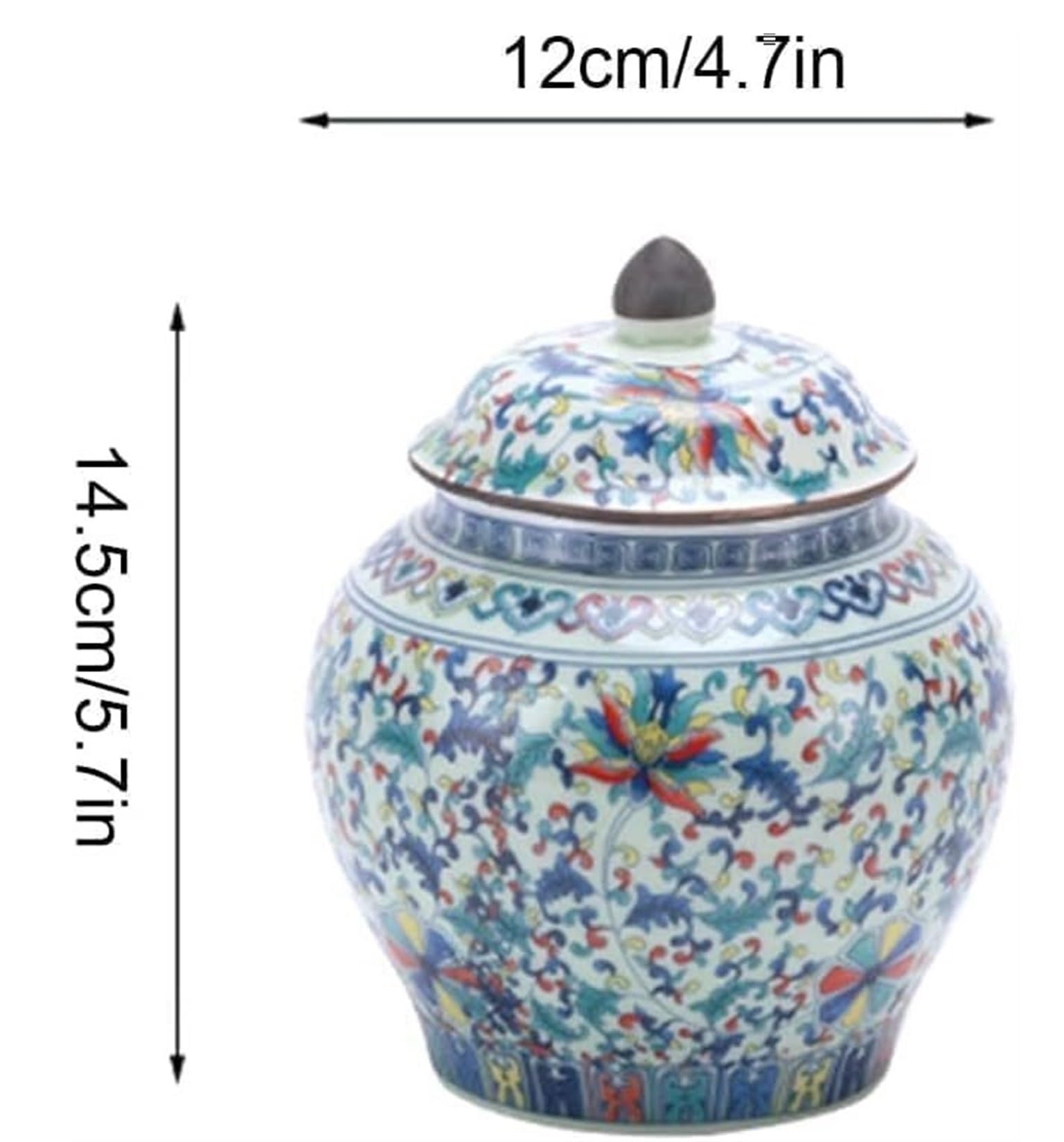 Ceramiczny wazon na imbirowy słoik z pokrywką, do dekoracji wnętrz, dekoracyjny pojemnik na herbatę, idealny do nowoczesnych i tradycyjnych wnętrz