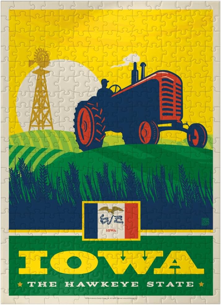 MyPuzzle Iowa: The Hawkeye State - Premium 500 Piece Jigsaw Puzzle for Adults