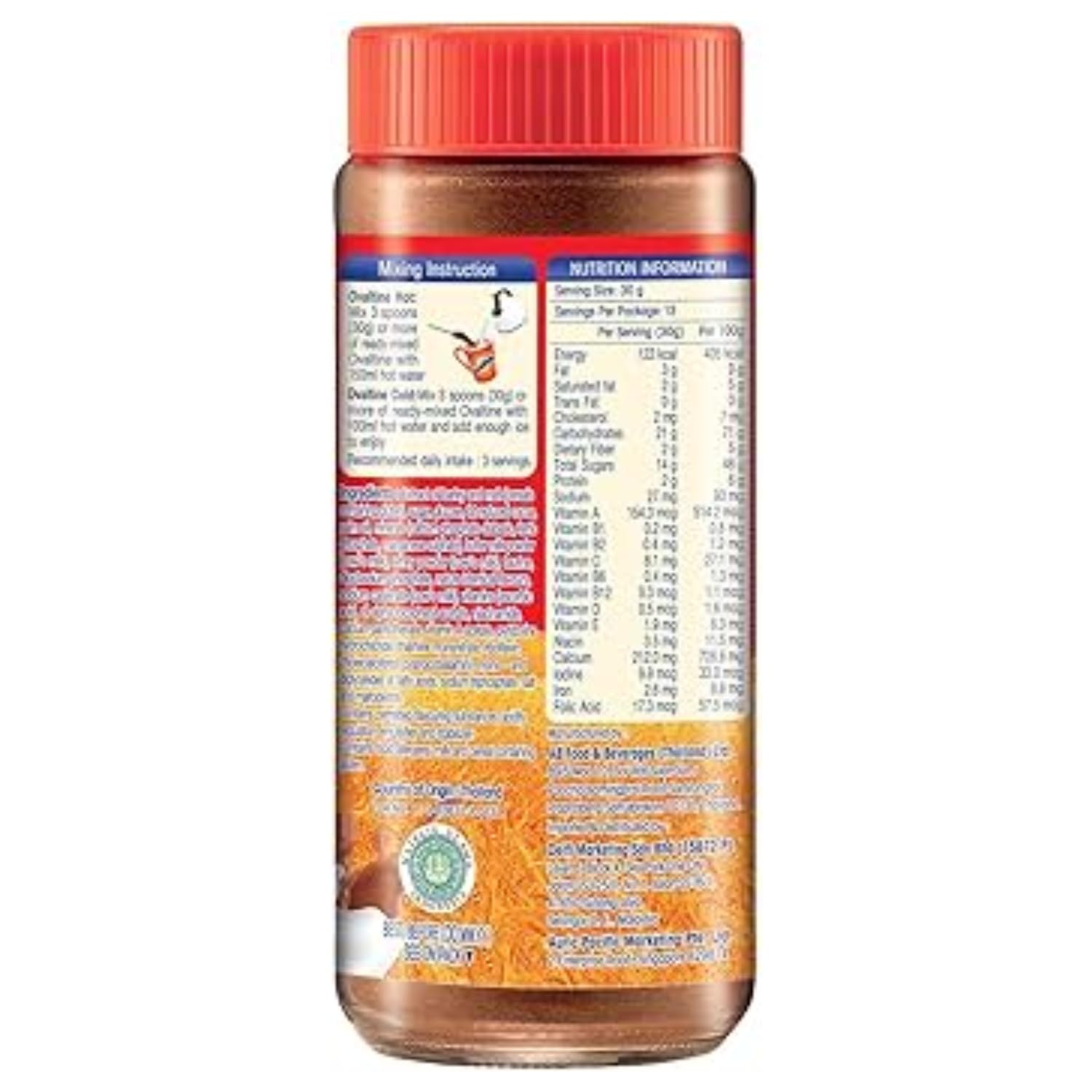 Ovaltines Rich and Nutritious Chocolate Malt Beverage - Perfect for Warm and Cold Beverages Beverage Mix 400g (Imported Thailand) - Image 4 thumbnail