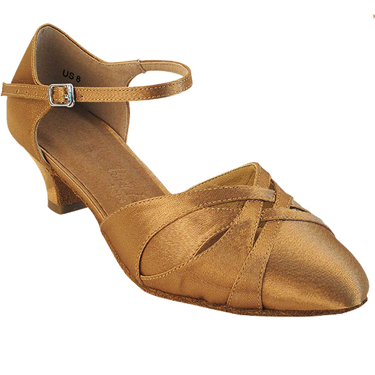 Very Fine Dance Shoes Women's Ballroom Dance Shoes Salsa Latin Practice Shoes Brown Satin Sera3542EB Comfortable 1.2
