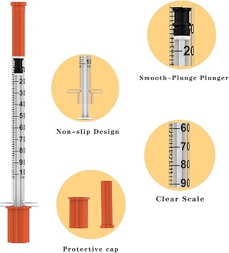 20 Pack 0.5ml 31Gx8mm Disposable Measuring & Dispensing Tools, Individually Wrapped Lab Accessories, Pet Liquid Feeding Dropper