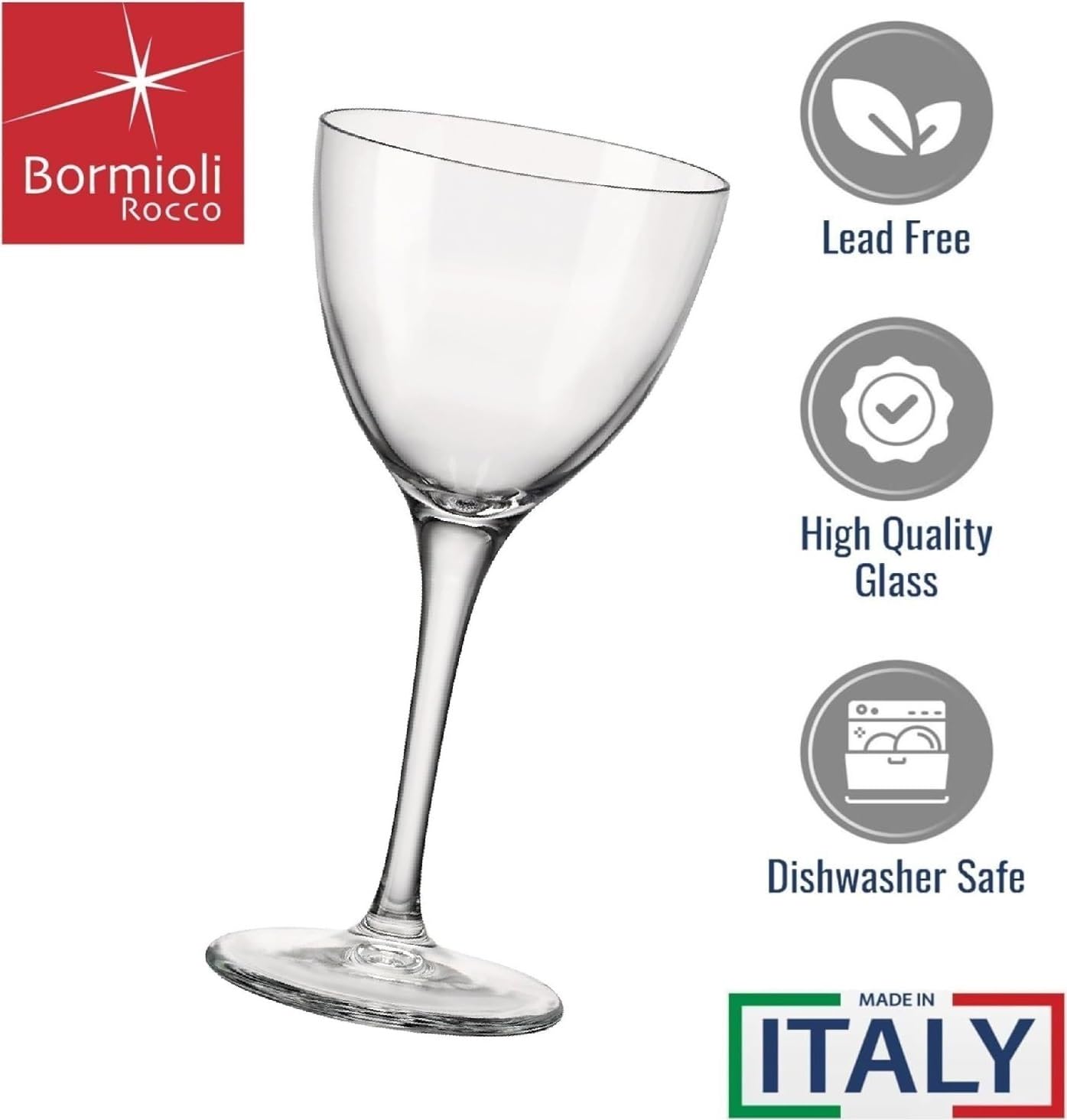 Bormioli Rocco Bartender Novecento 5.25 oz. Nick & Nora Cocktail Glasses, Set of 4, Clear Product Image 3