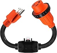 Vista 11 de Cable Adaptador de Alimentación NEMA TT-30P Macho a 14-50R Hembra Enchufe Power Dogbone con Mango de Agarre Adaptador Eléctrico Resistente