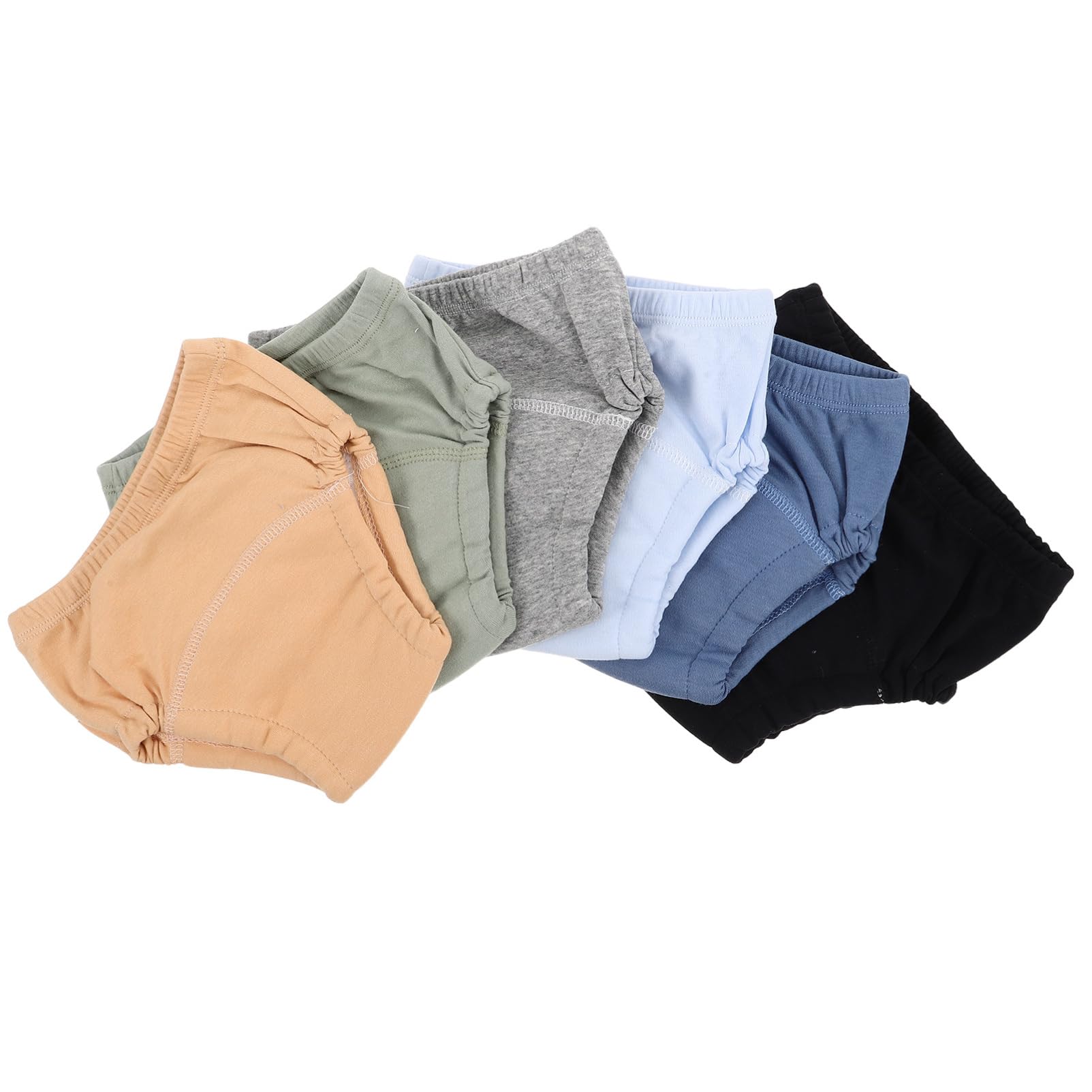 BESPORTBLE 6Pcs Soft Breathable Training Pants for Boys Leakproof Reusable Diaper Shorts for Potty Training Chic Minimalist Design for Home Outdoor Activities