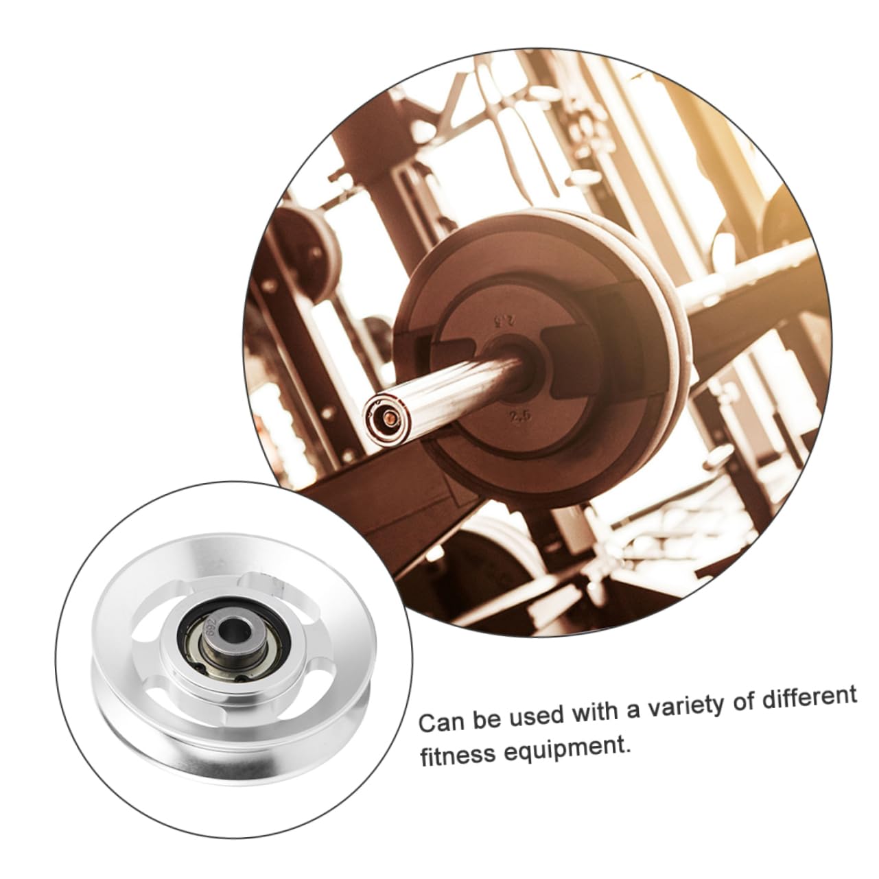 ibasenice 2 Poleas Resistentes al Desgaste para Equipo de Fitness de Aleación de Aluminio Compactas y Ligeras para Entrenamiento de Gimnasio