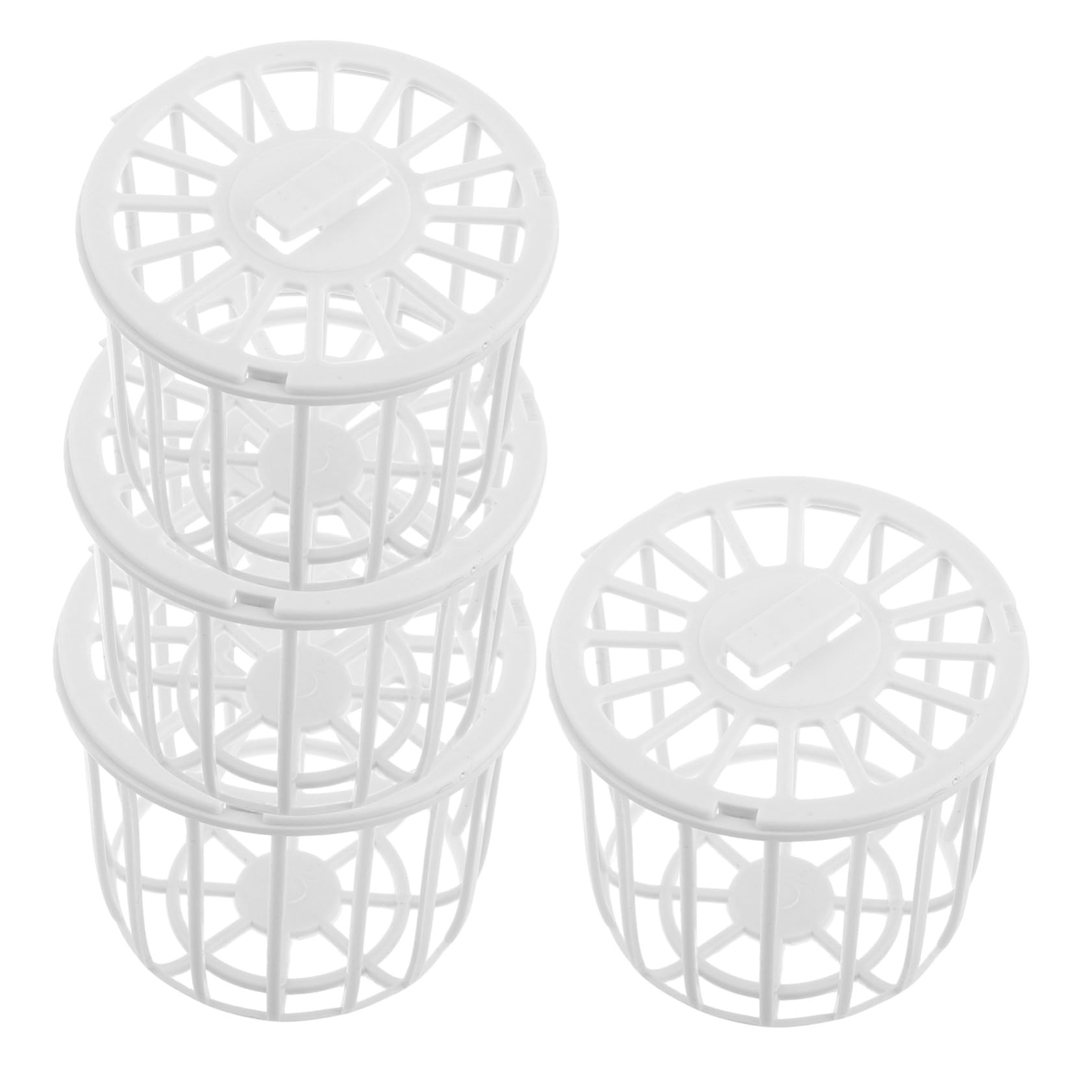 OSOLADY 4pcs Plastic Bird Nesting Basket Breeding Material Holder for Birds Finches Canaries Parrots Cage Accessories Organized Storage