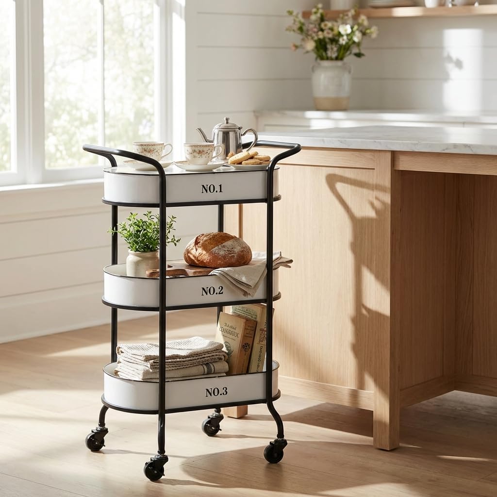Carrello Portavivande Industrial in Acciaio cm 46x28x82 - MIME Bianco