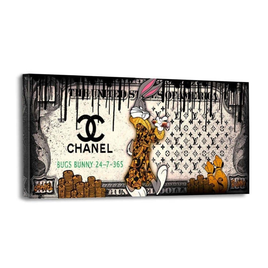 Hustling Sharks® Pop-Art-Bild „Luxury #2“ – Leinwand 100 × 50 cm
