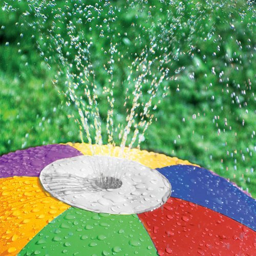 Swim Central Inflatable 6-Panel Splash and Spray Sprinkler Ball - 35