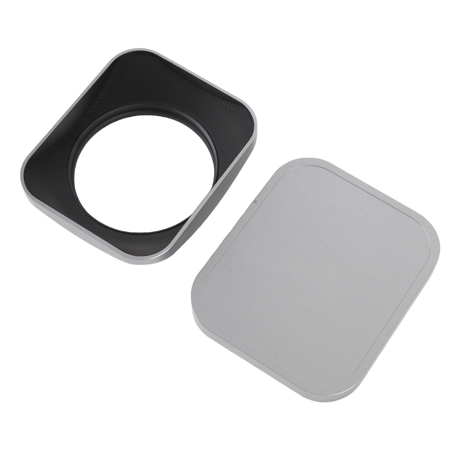 Generic Paraluce Quadrato per Fotocamera - Protezione Paraluce in Lega di Alluminio con Cappuccio, Protezione Antiriflesso e Antigraffio (52 mm)