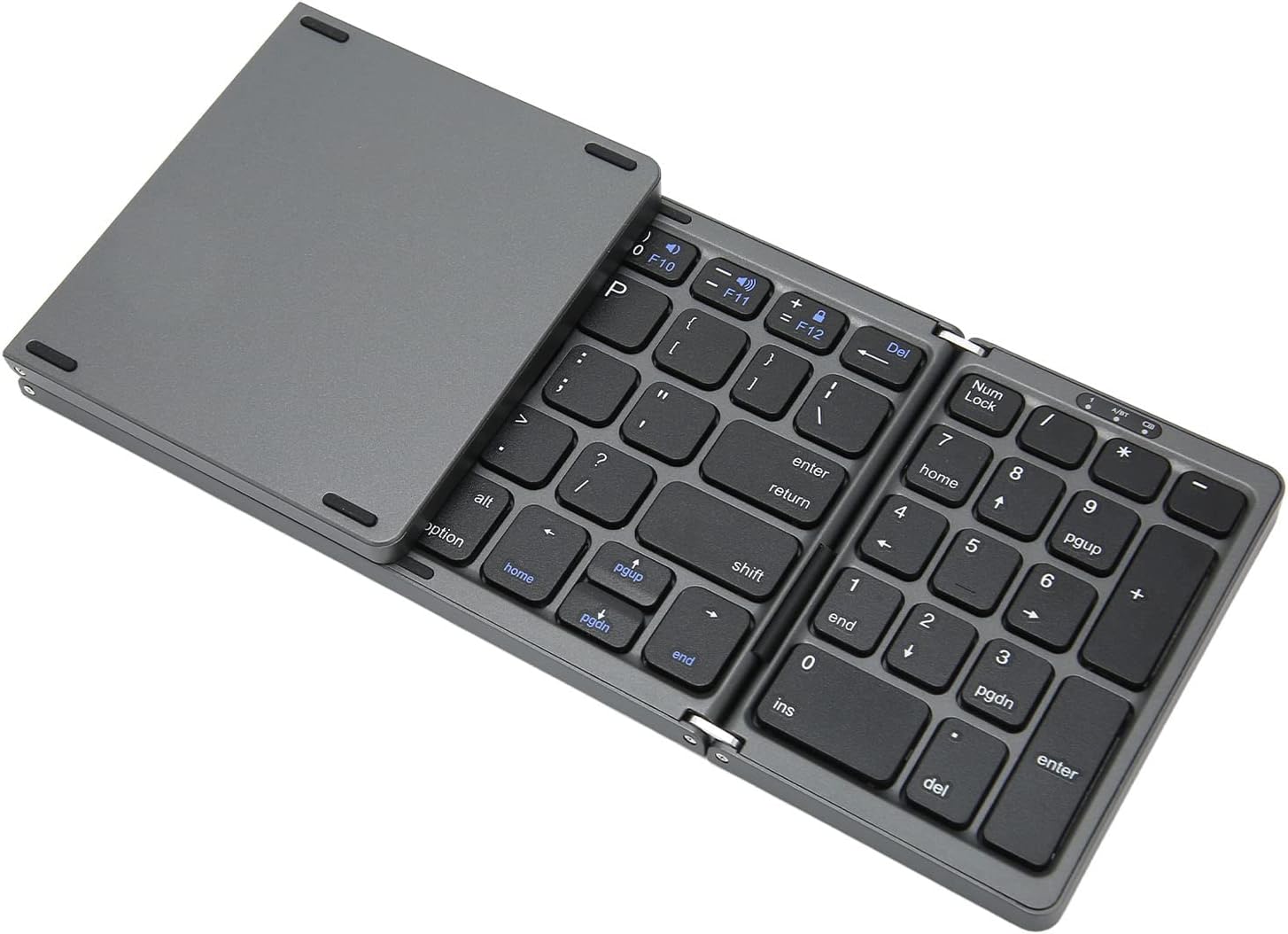 Foldable Keyboard with 5.1 Numeric Key, Designed for Multiple Devices, Portable 10m Wireless Range.