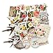 FaCraft Ephemera Vintage Scrapbooking Supplies Scrapbook Decorative Cardstock Die-Cut Pack,25 Pieces Assorted Colors/Designs Embellishments For Kinds of Themes