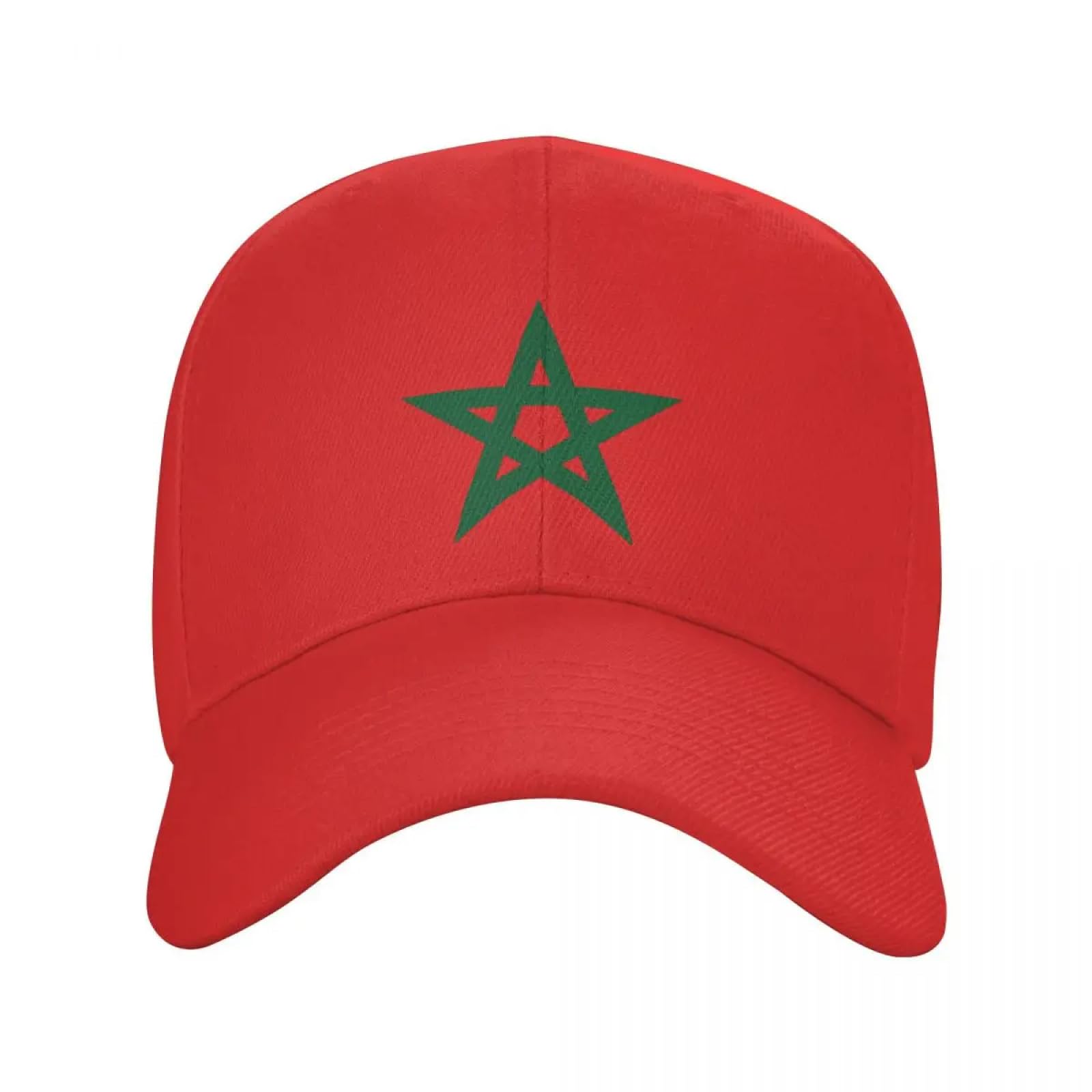 MIATCENRT Morocco National Flag Baseball Cap - Unisex Adult Moroccan Proud Patriotic Hat, Adjustable Dad Hat for Men Women Outdoor Uv Protection Sun Hats,Red,One Size