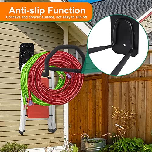 image for PeoMev 150ft Heavy Duty Hose Hanger Wall Mount Water Hose Holders for 