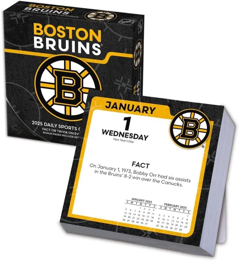 TURNER SPORTS Boston Bruins 2025 Box Calendar (25998053082)