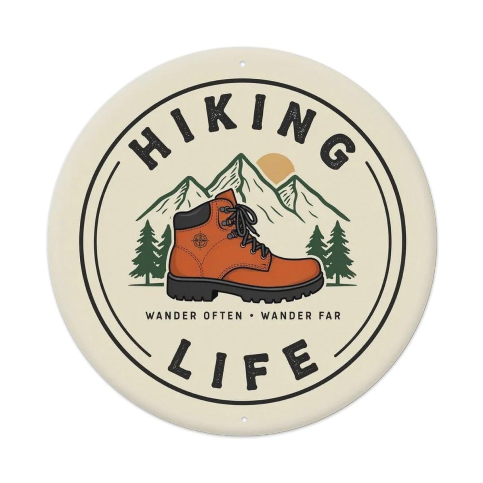 Hiking Life Metal Tin Sign Plaque