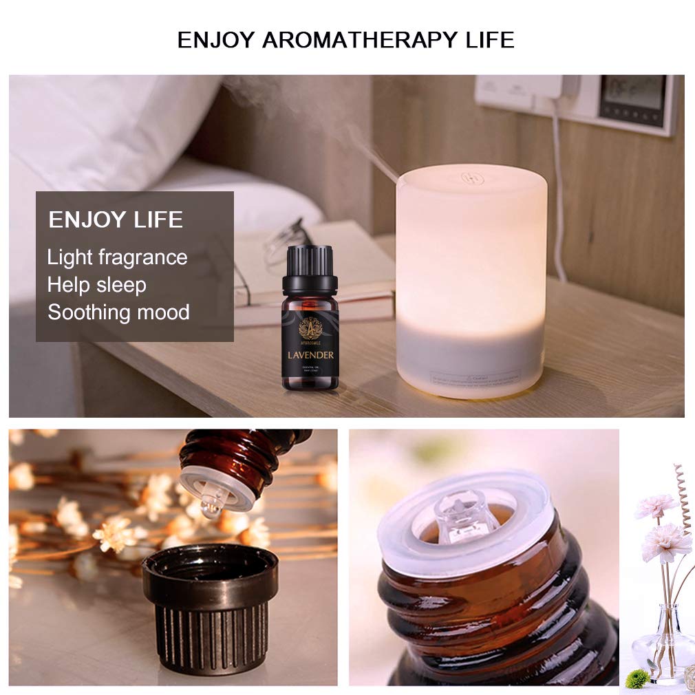 100% reines Lavendel ätherisches Öl Set für Diffusor, Aromatherapie Zitrone ätherisches Öl Kit, 8x10ml ätherische Öle Set - Pfefferminze, Kiefer Nadeln, Nelkenöle...für Massage