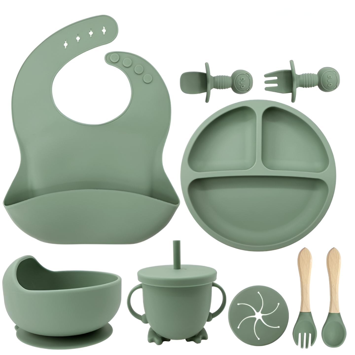 UCRAVO Baby Silicone Feeding Set...