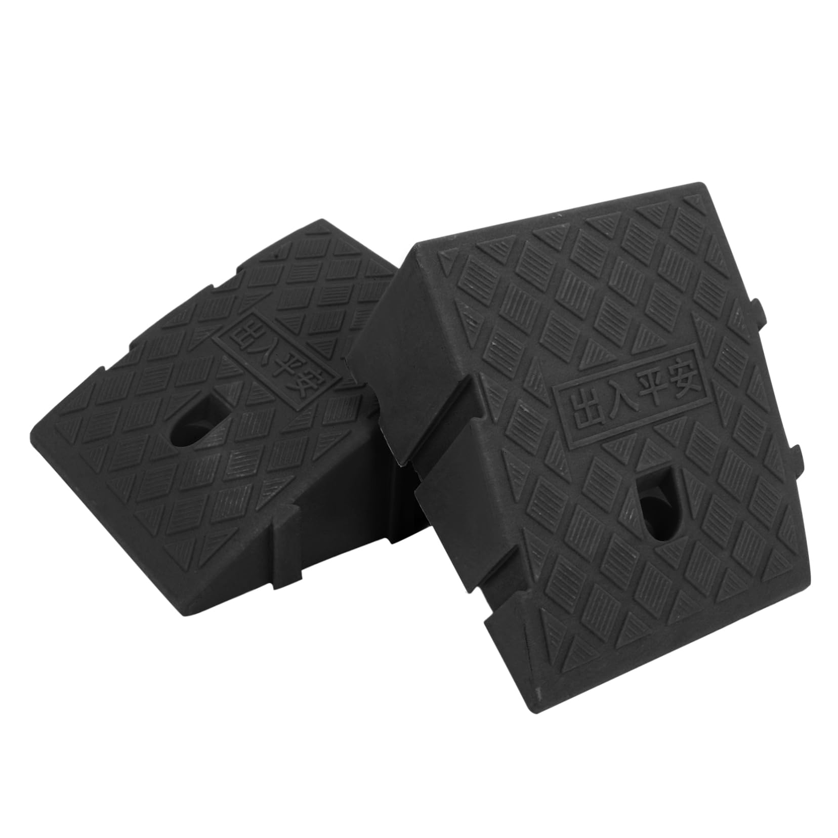 Unomor Elegant Black Step Pad Ramps 27x25x13cm Home Entrance Ramps for Smooth Mobility Access