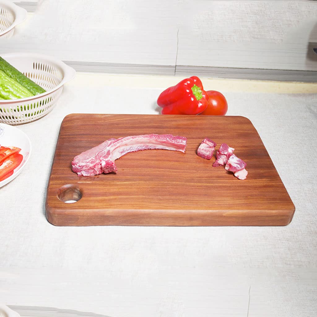 Desek do krojenia Premium Choing Board Prostokątna Pogrubiona Deska Do Krojenia Drewniana Deska Do Krojenia Dwustronna Deska Do Krojenia Z Uchwytami Do Mięsa Warzywa Deska Do Krojenia, 38 cm/14,9 cala