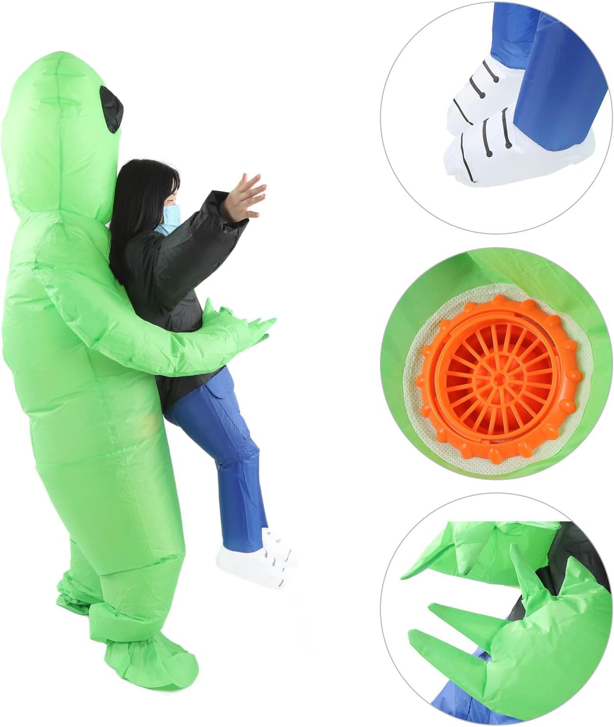 زي كائن فضائي قابل للنفخ، ازياء هالوين قابلة للنفخ للاطفال الب... - view 4