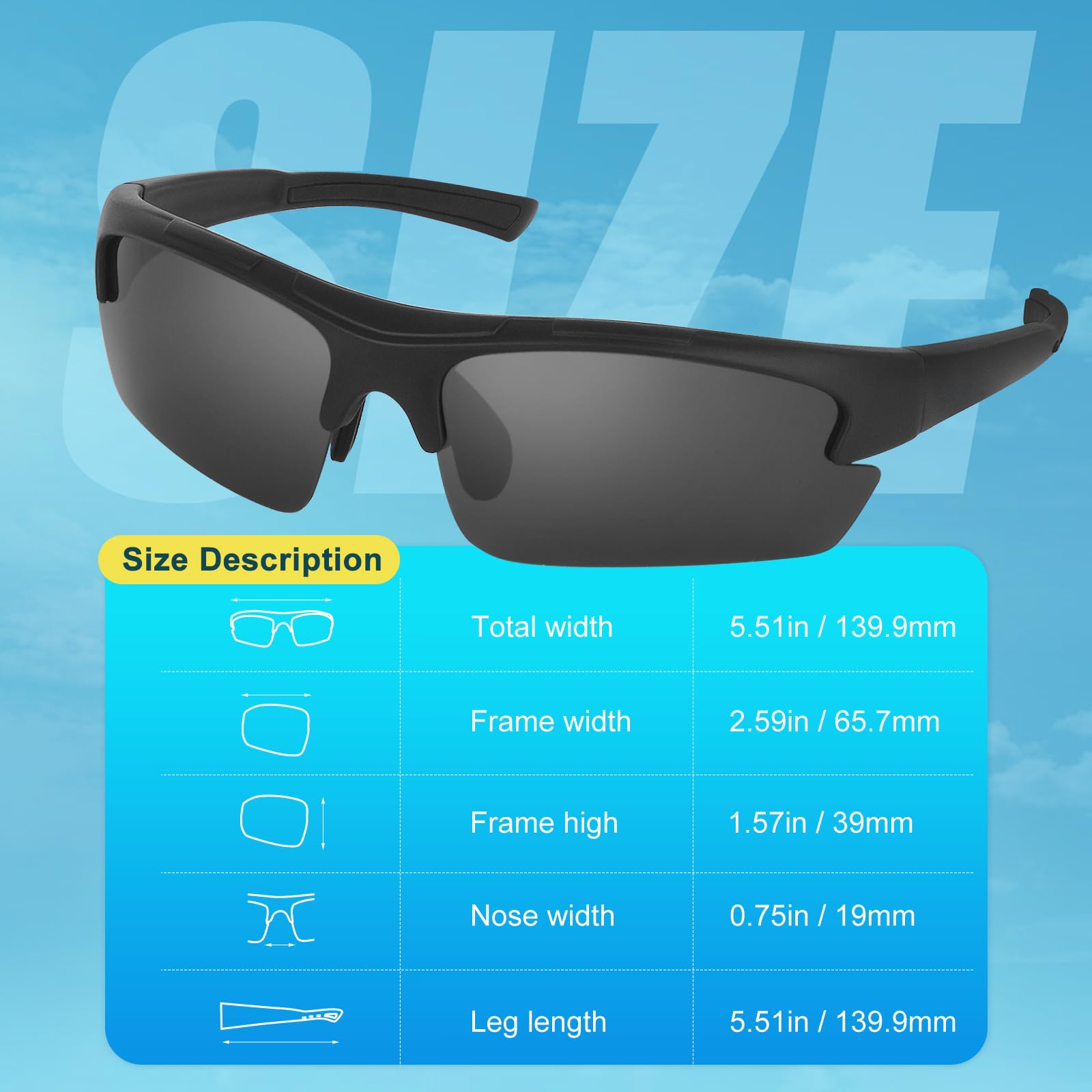 Lentes de sol deportivos y polarizados de moda de diseñador para béisbol, ciclismo, pesca y golf, marco superliviano Tr62, Púrpura 4