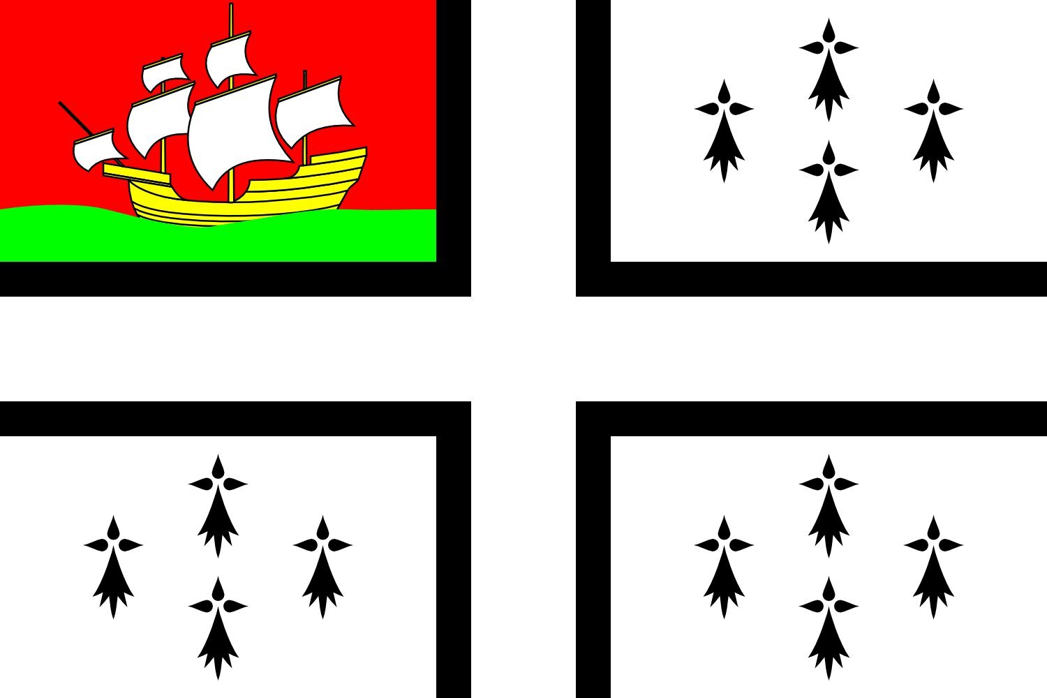 Drapeau Ville de Nantes Bretagne grand format pour mât extérieur et paysage