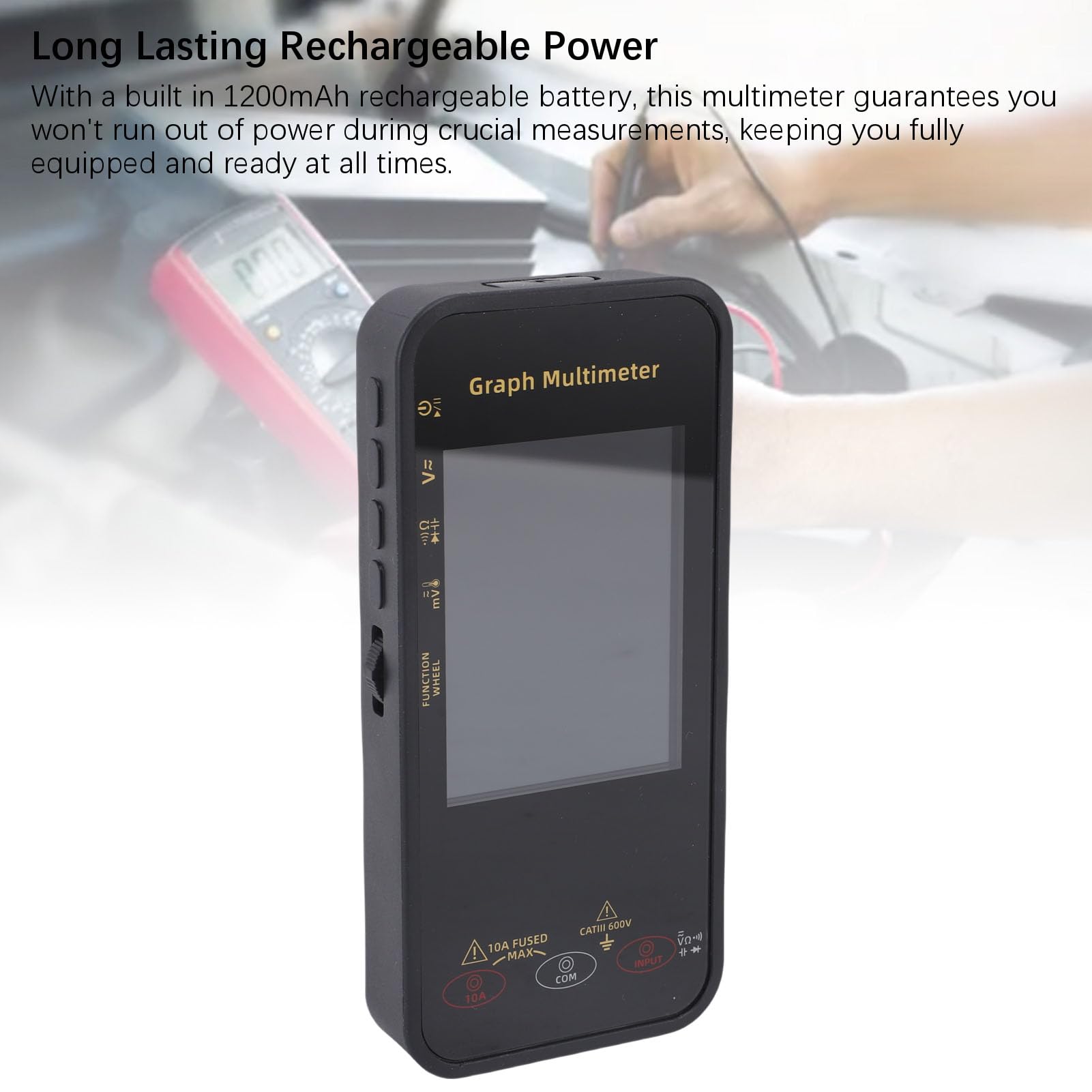FTVOGUE Multimetro Intelligente con Schermo da 3,2 Pollici Batteria Ricaricabile 20000 Conteggi Registrazione Dati per Test Elettrici Professionali Nei Sistemi Fotovoltaici Minerari